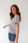 Cali Basic Cotton Tee - Heather Grey