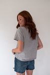 Cali Basic Cotton Tee - Heather Grey