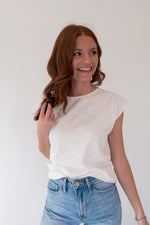 Noa Basic Cut Off Tee - White