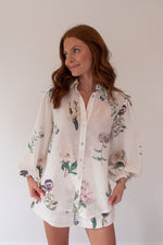 May Floral Button Blouse