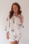 May Floral Button Blouse