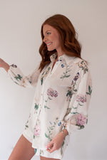 May Floral Button Blouse