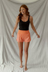 High Waisted Active Shorts - Peach