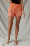 High Waisted Active Shorts - Peach