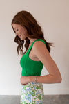 Lulu Green Crop Tank Top