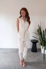 Sunday Natural Cap Sleeve Jumpsuit