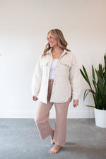 Tinley Cream Oversized Quilted Jacket