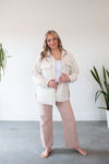 Tinley Cream Oversized Quilted Jacket