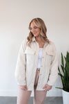 Tinley Cream Oversized Quilted Jacket