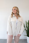 Tinley Cream Oversized Quilted Jacket