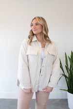 Tinley Cream Oversized Quilted Jacket