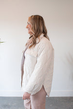 Tinley Cream Oversized Quilted Jacket