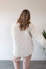 Tinley Cream Oversized Quilted Jacket