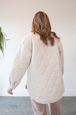 Tinley Cream Oversized Quilted Jacket