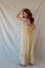 Yellow Ruffle Maxi Dress