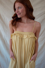 Yellow Ruffle Maxi Dress