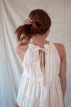 Ivory High Neck Tiered Dress