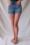 Bailee High Rise Fray Denim Short