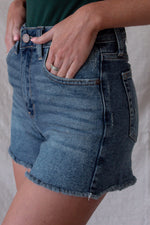 Bailee High Rise Fray Denim Short