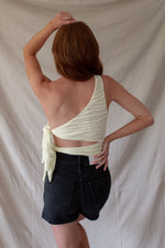 Lemon One Shoulder Tie Top