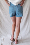 Harper High Rise Slit Denim Short