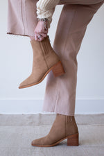 Dallas Square Toe Suede Bootie - Camel