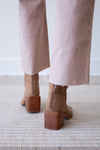 Dallas Square Toe Suede Bootie - Camel