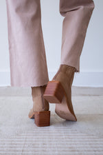 Dallas Square Toe Suede Bootie - Camel